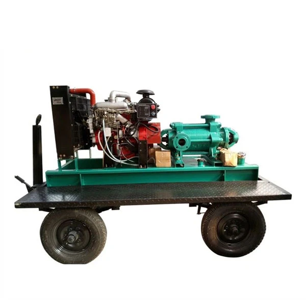 Diesel Engine Multistage Pump With Trailer