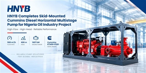 HNYB PUMPS Tlesti Skid-Muntat Cummins Diesel Multistage Pump Għall-Proġett ta...